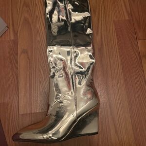 Gold boots